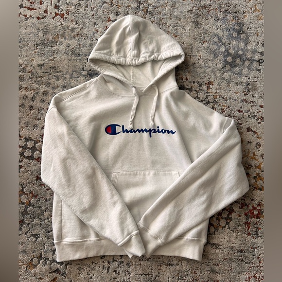 White loose fit champion hoodie - Picture 1 of 2